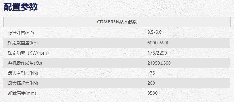 龙工CDM863N铲车装载机