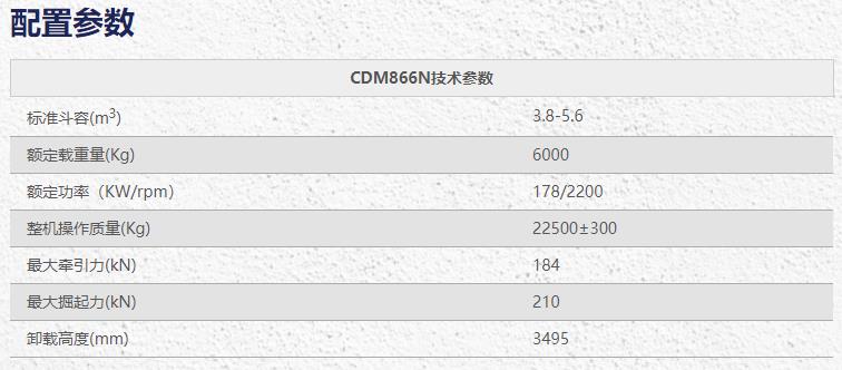 龙工CDM866N装载机