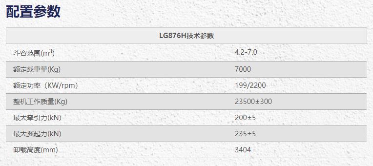 龙工LG876H装载机