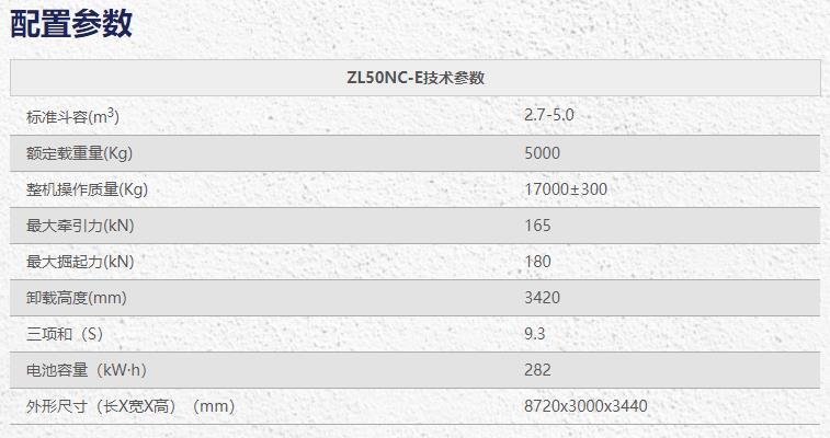 龙工ZL50NC-E新能源电动铲车